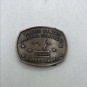 USPS United States Postal Service Safety Award Belt Buckle Collectible Trophy